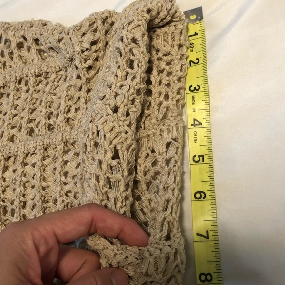 Chico’s Sleeveless Knit Sweater Poncho Tan Top - Picture 5 of 7